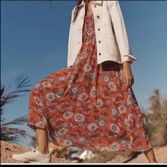 madewell orange floral dress Farmhouse Fall Style with Madewell
